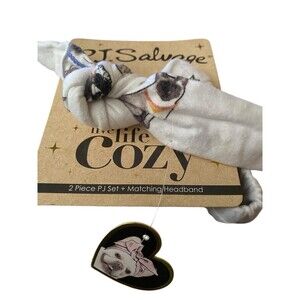 (4) Adorable P.J. Salvage Flannel Spa Headbands- New! Dogs, Siamese Cats